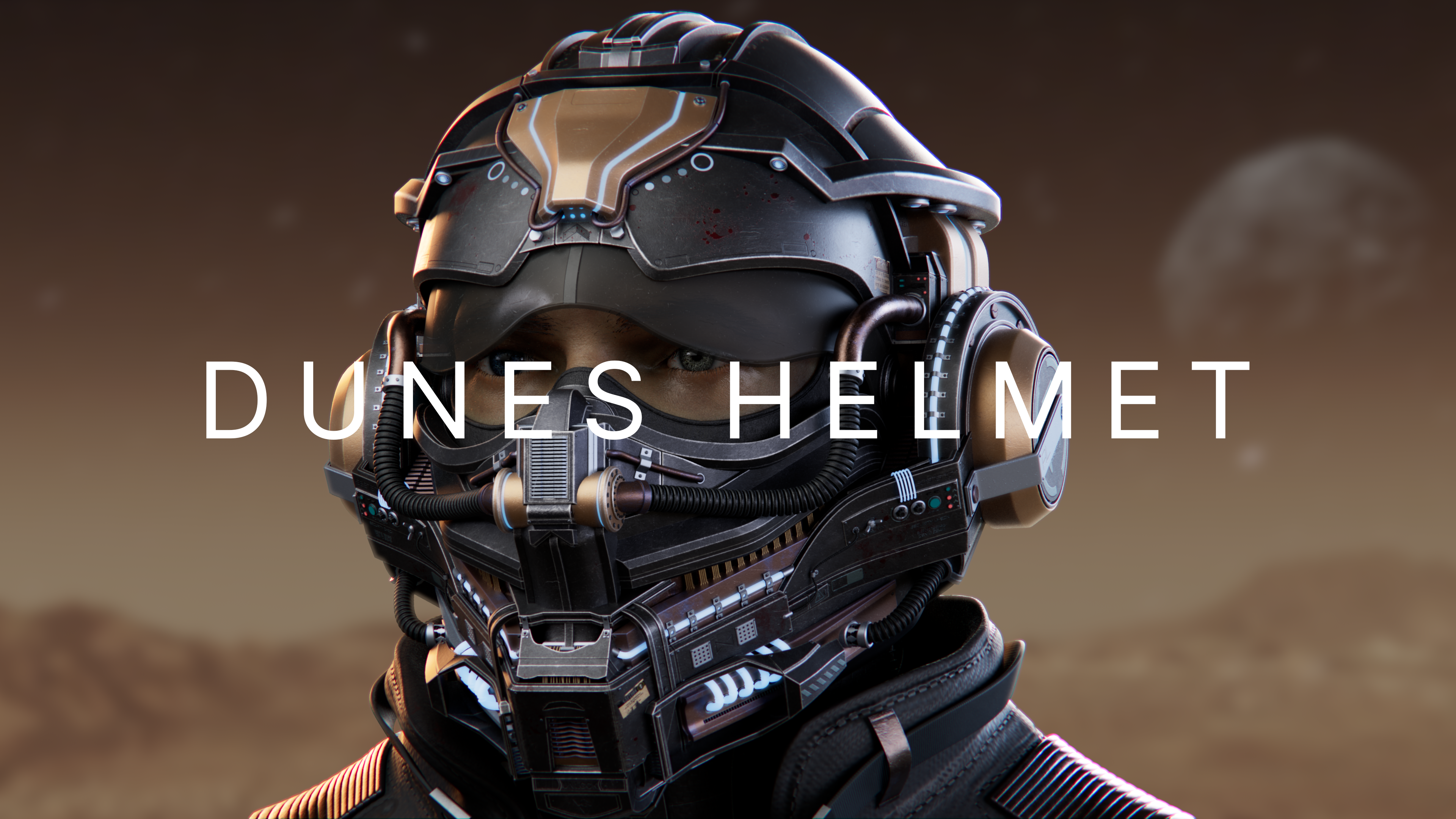 Dunes Helmet — Sci-fi 3D